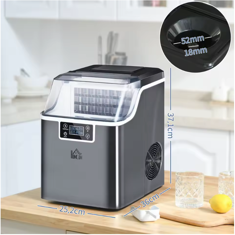 IJsblokjesmachine 20kg/24u – Compacte IJs Maker met Zelfreiniging