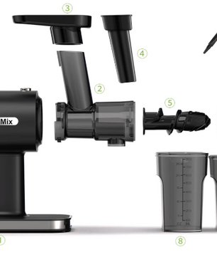 Slow Juicer – Cold Press Sapcentrifuge met Reverse Functie