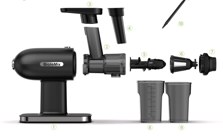 Slow Juicer – Cold Press Sapcentrifuge met Reverse Functie