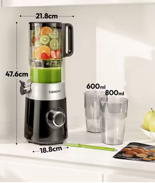 Slow Juicer – Cold Press Sapcentrifuge met 135 mm Vulopening en Triple Filter