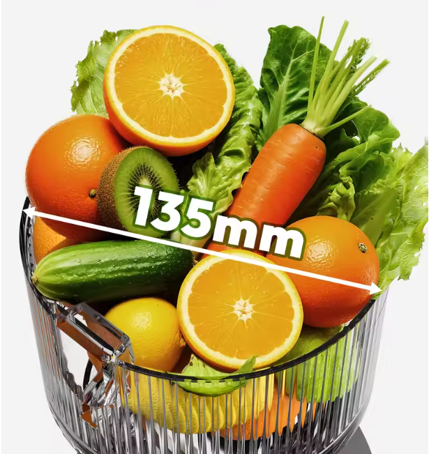 Slow Juicer – Cold Press Sapcentrifuge met 135 mm Vulopening en Triple Filter