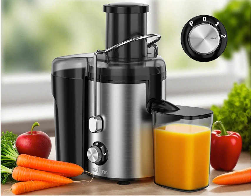Sapcentrifuge – Elektrische Juicer met 2 Snelheden en Brede Vulopening