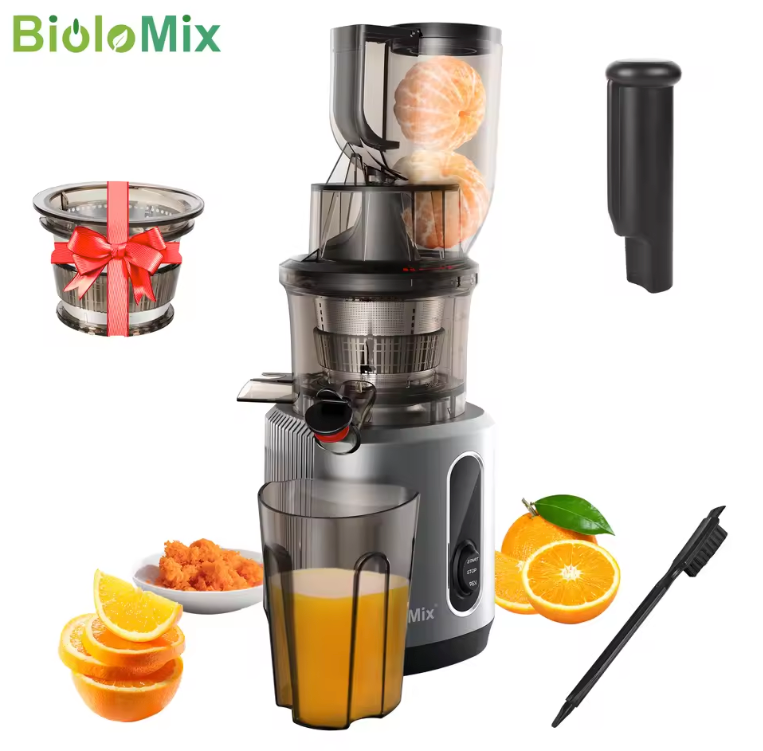 Slow Juicer – Cold Press Sapcentrifuge met 75 mm Vulopening en 200W Motor