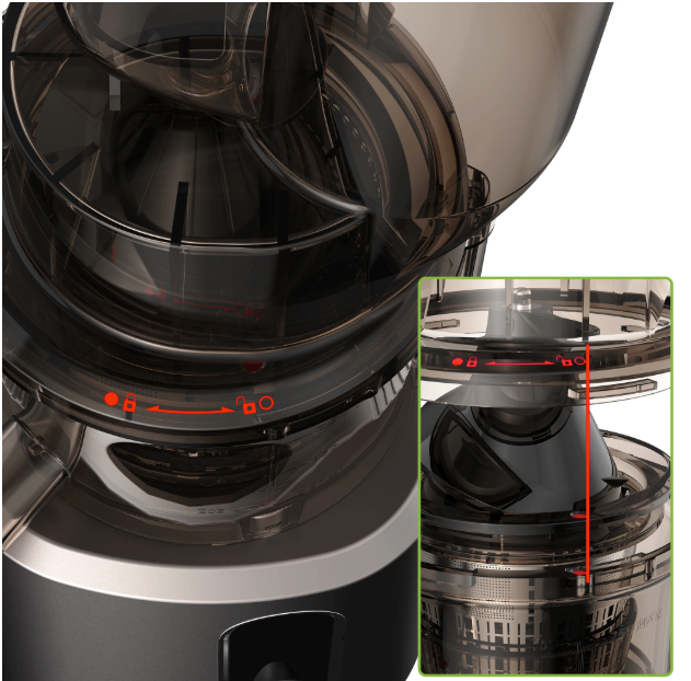 Slow Juicer – Cold Press Sapcentrifuge met 75 mm Vulopening en 200W Motor