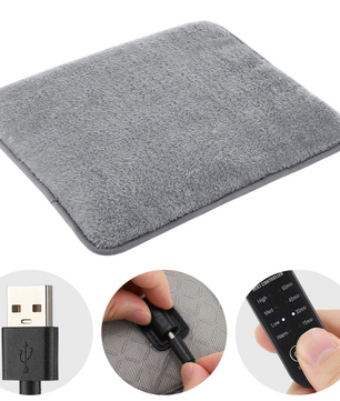 USB Verwarmd Zitkussen – Stoelverwarming met 4 Standen en Timer