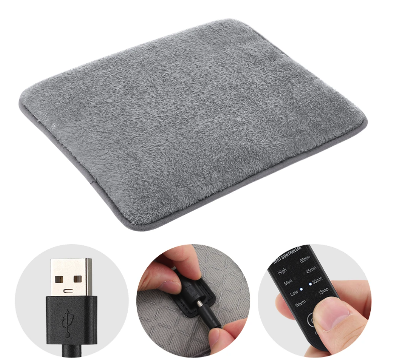 USB Verwarmd Zitkussen – Stoelverwarming met 4 Standen en Timer