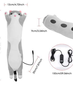 USB Warmtekussen Kat – Pluche Verwarmingskussen met 5 Standen en Timer