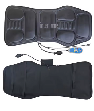 Massage Stoelkussen met Verwarming – PU Leder Zitkussen met Vibratie en 9 Motoren