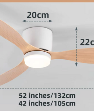 Plafondventilator met LED – Stil, 6 Snelheden en Afstandsbediening
