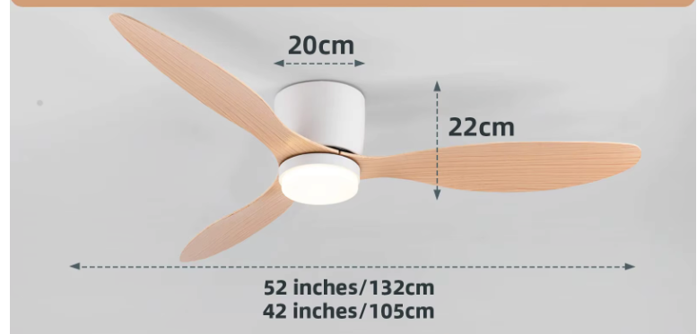 Plafondventilator met LED – Stil, 6 Snelheden en Afstandsbediening