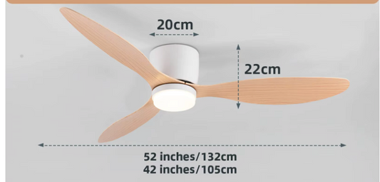 Plafondventilator met LED – Stil, 6 Snelheden en Afstandsbediening