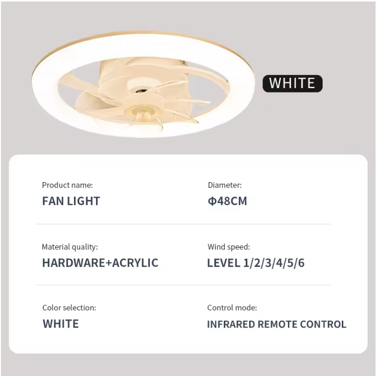 Plafondventilator met LED – Modern Design met Afstandsbediening