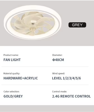 Plafondventilator met LED – Modern Design met Afstandsbediening