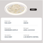 Plafondventilator met LED – Modern Design met Afstandsbediening