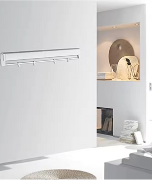 Wand Droogrek Opvouwbaar – 7 Stangen met Haken en Handdoekrek