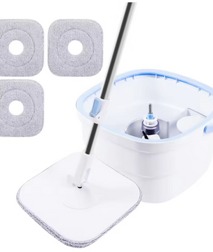 360° Dweilset met Emmer – Roterende Mop met Scheiding Water
