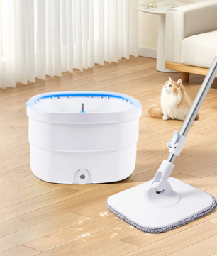 360° Dweilset met Emmer – Roterende Mop met Scheiding Water