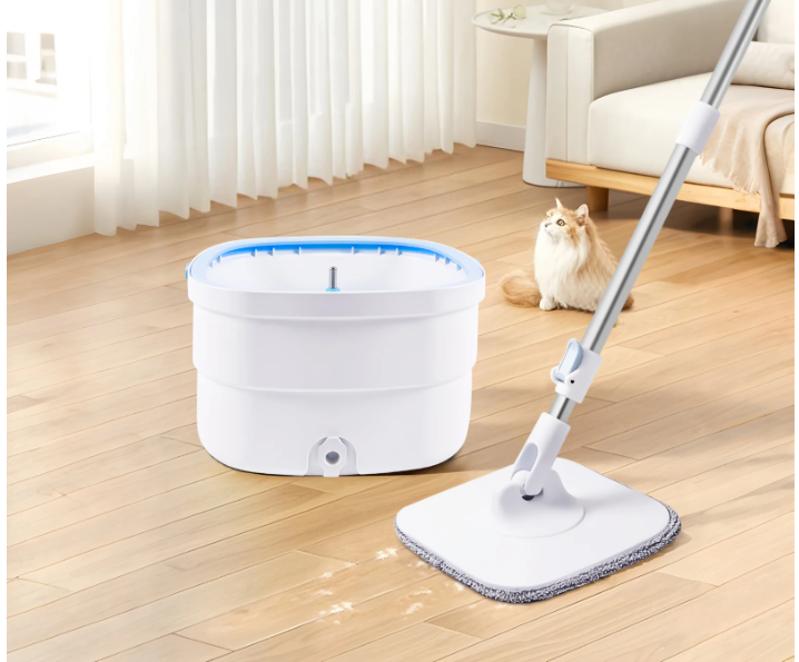 360° Dweilset met Emmer – Roterende Mop met Scheiding Water