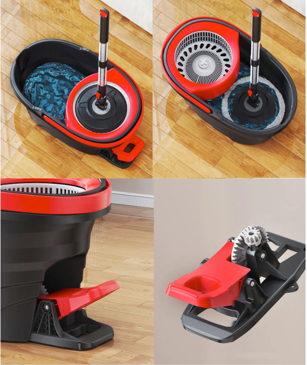 Dweilset met Emmer – Roterende Mop met Twist Systeem