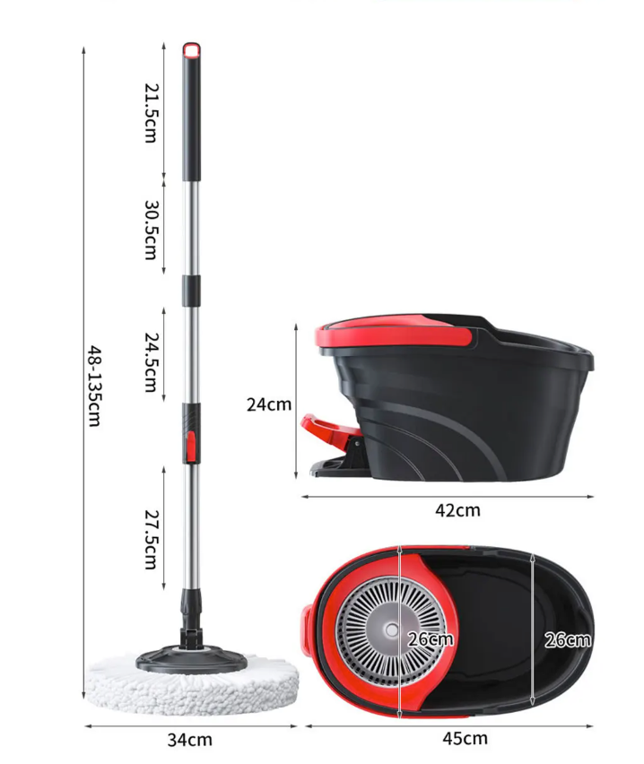 Dweilset met Emmer – Roterende Mop met Twist Systeem