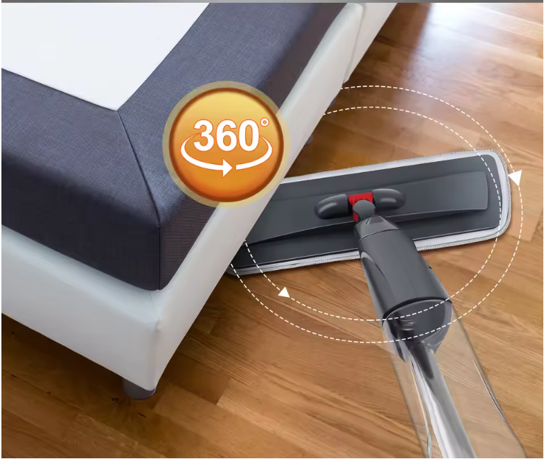 Spray Mop met Reservoir 700 ml – 360° Dweil met 3 Pads