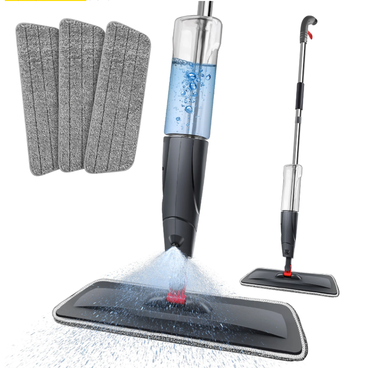 Spray Mop met Reservoir 700 ml – 360° Dweil met 3 Pads