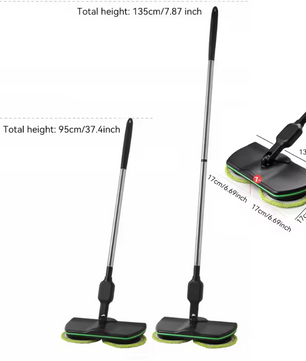 Draadloze Elektrische Spin Mop – 360° Roterende Dweil met Verstelbare Steel