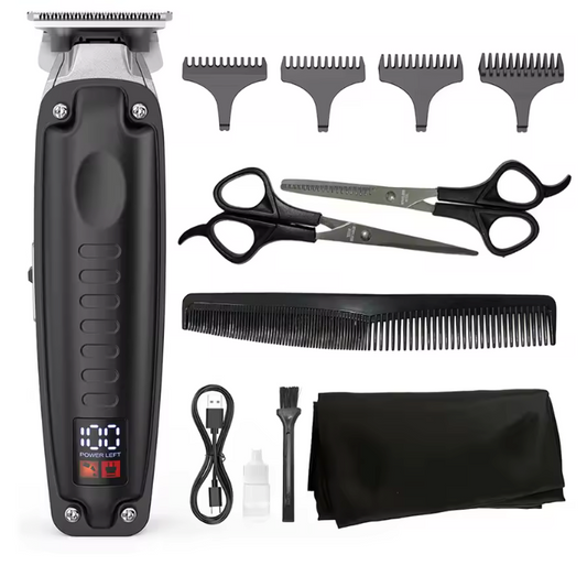 Professionele Tondeuse Set – Draadloze Haartrimmer met LED Display