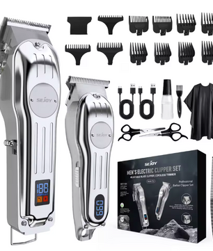 Professionele Tondeuse Set – Draadloze Haartrimmer Kit met Accessoires