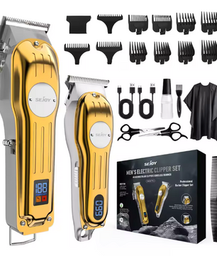 Professionele Tondeuse Set – Draadloze Haartrimmer Kit met Accessoires