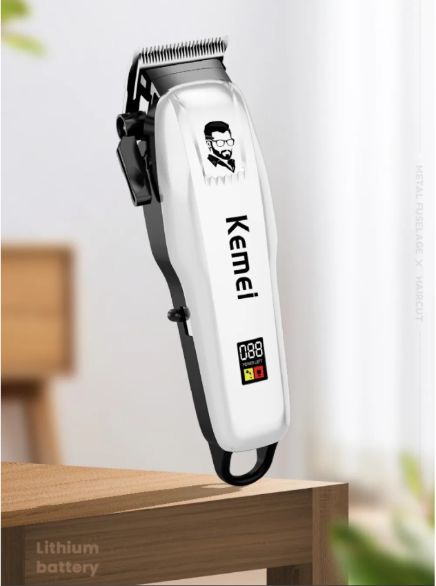 Professionele Tondeuse – Draadloze Haartrimmer met LCD Display