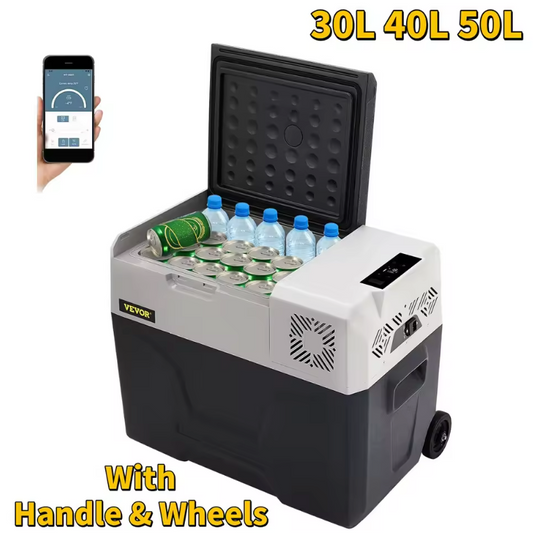 Draagbare Autokoelkast met Compressor – 12/24V en 230V Koelbox met Vriesfunctie