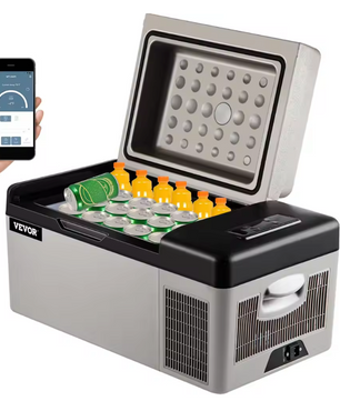Draagbare Autokoelkast 15L/20L – Compressor Koelbox met App Bediening, 12/24V en 220V