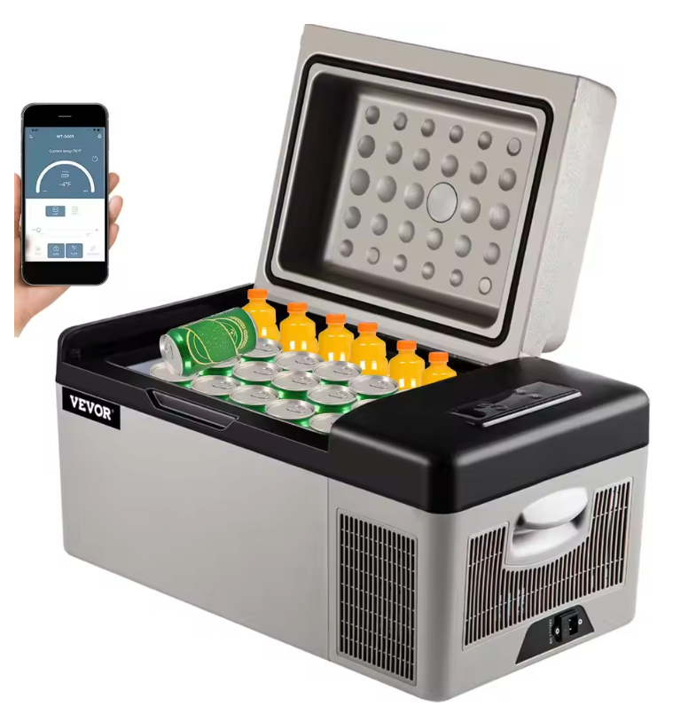 Draagbare Autokoelkast 15L/20L – Compressor Koelbox met App Bediening, 12/24V en 220V