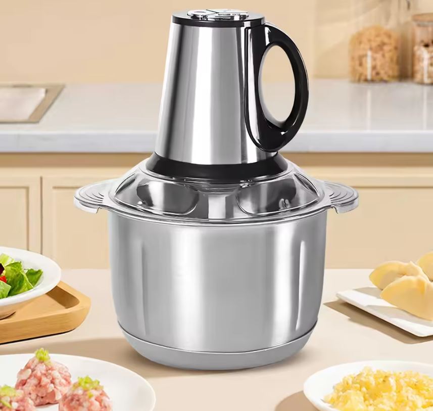 Hakmolen 5L – Elektrische Foodprocessor met RVS Kom en Snijfunctie