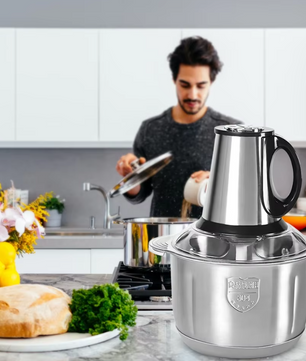 Hakmolen 5L – Elektrische Foodprocessor met RVS Kom en Snijfunctie