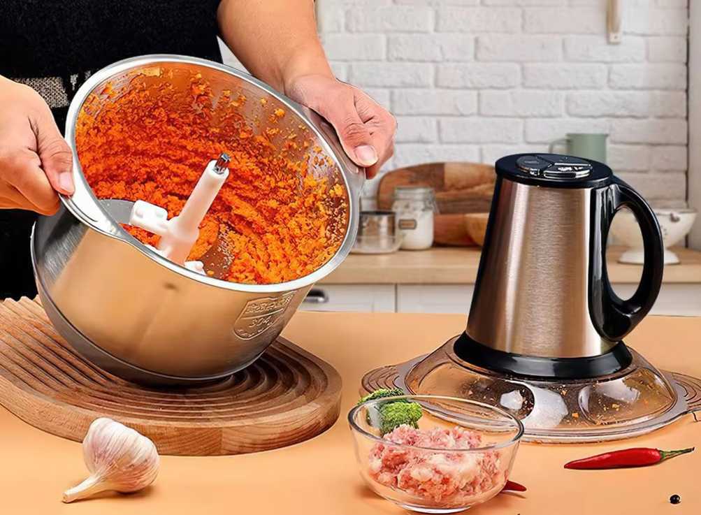 Hakmolen 5L – Elektrische Foodprocessor met RVS Kom en Snijfunctie