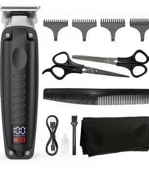 Professionele Tondeuse Set – Draadloze Hair Clipper met LED Display