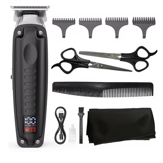 Professionele Tondeuse Set – Draadloze Hair Clipper met LED Display