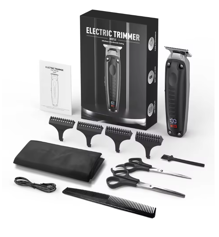 Professionele Tondeuse Set – Draadloze Hair Clipper met LED Display