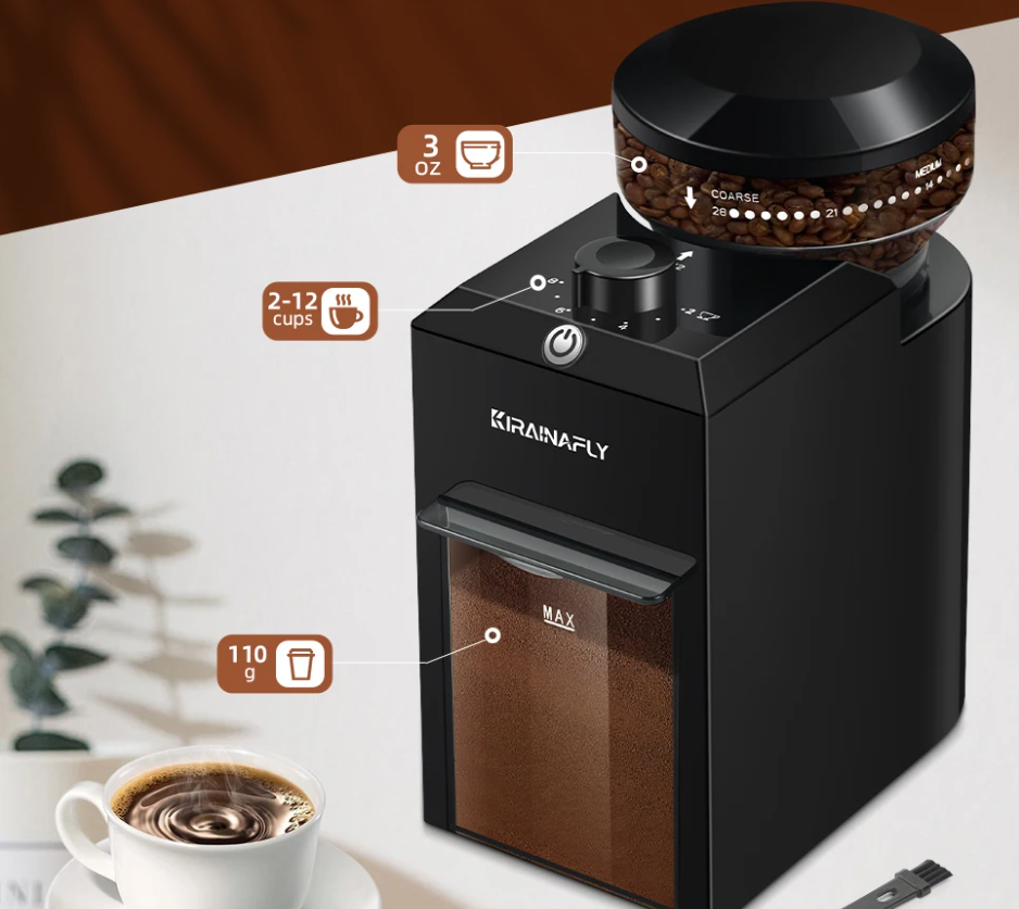 Elektrische Koffiemolen – Burr Grinder met 28 Maalstanden