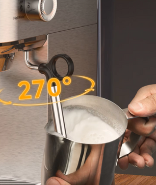 Espressomachine 20 Bar – Halfautomaat met Melkopschuimer