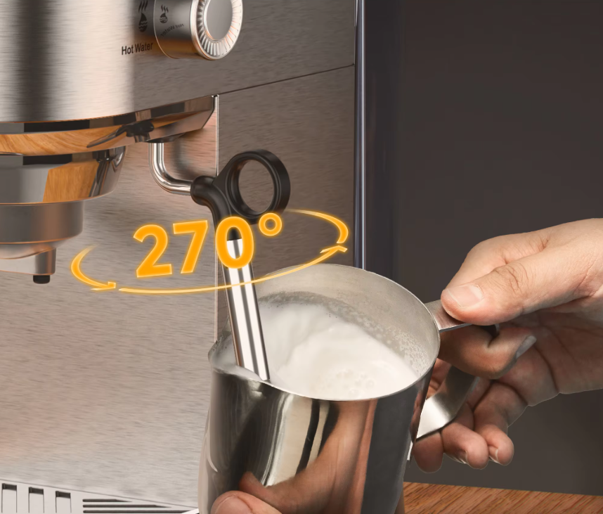 Espressomachine 20 Bar – Halfautomaat met Melkopschuimer