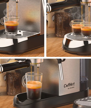Espressomachine 20 Bar – Halfautomaat met Melkopschuimer