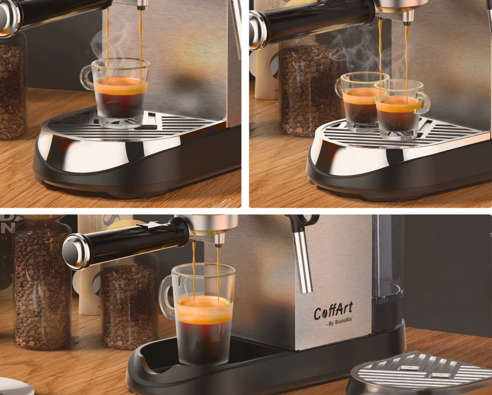 Espressomachine 20 Bar – Halfautomaat met Melkopschuimer
