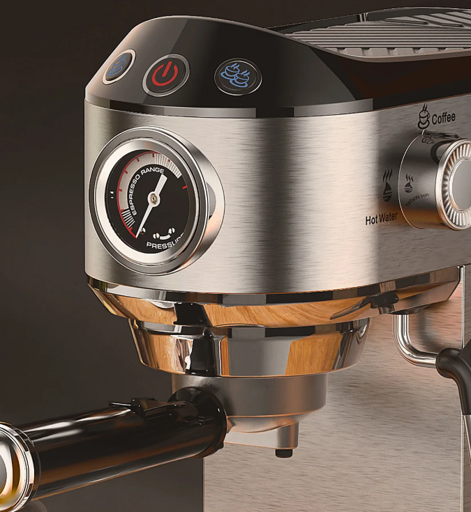 Espressomachine 20 Bar – Halfautomaat met Melkopschuimer