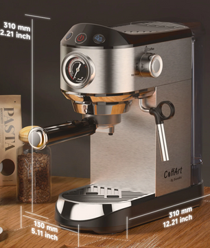 Espressomachine 20 Bar – Halfautomaat met Melkopschuimer