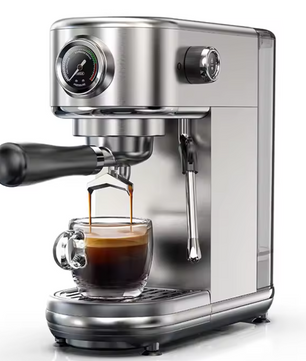 Espressomachine 20 Bar – Halfautomaat met Melkopschuimer en Slim Design