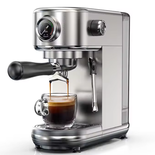 Espressomachine 20 Bar – Halfautomaat met Melkopschuimer en Slim Design