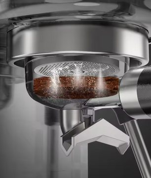 Espressomachine 20 Bar – Halfautomaat met Melkopschuimer en Slim Design